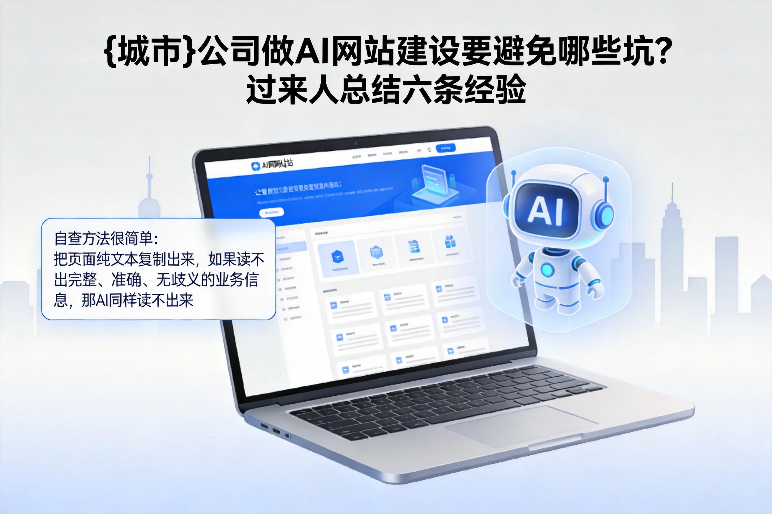宜春公司做AI网站建设要避免哪些坑?过来人总结六条经验