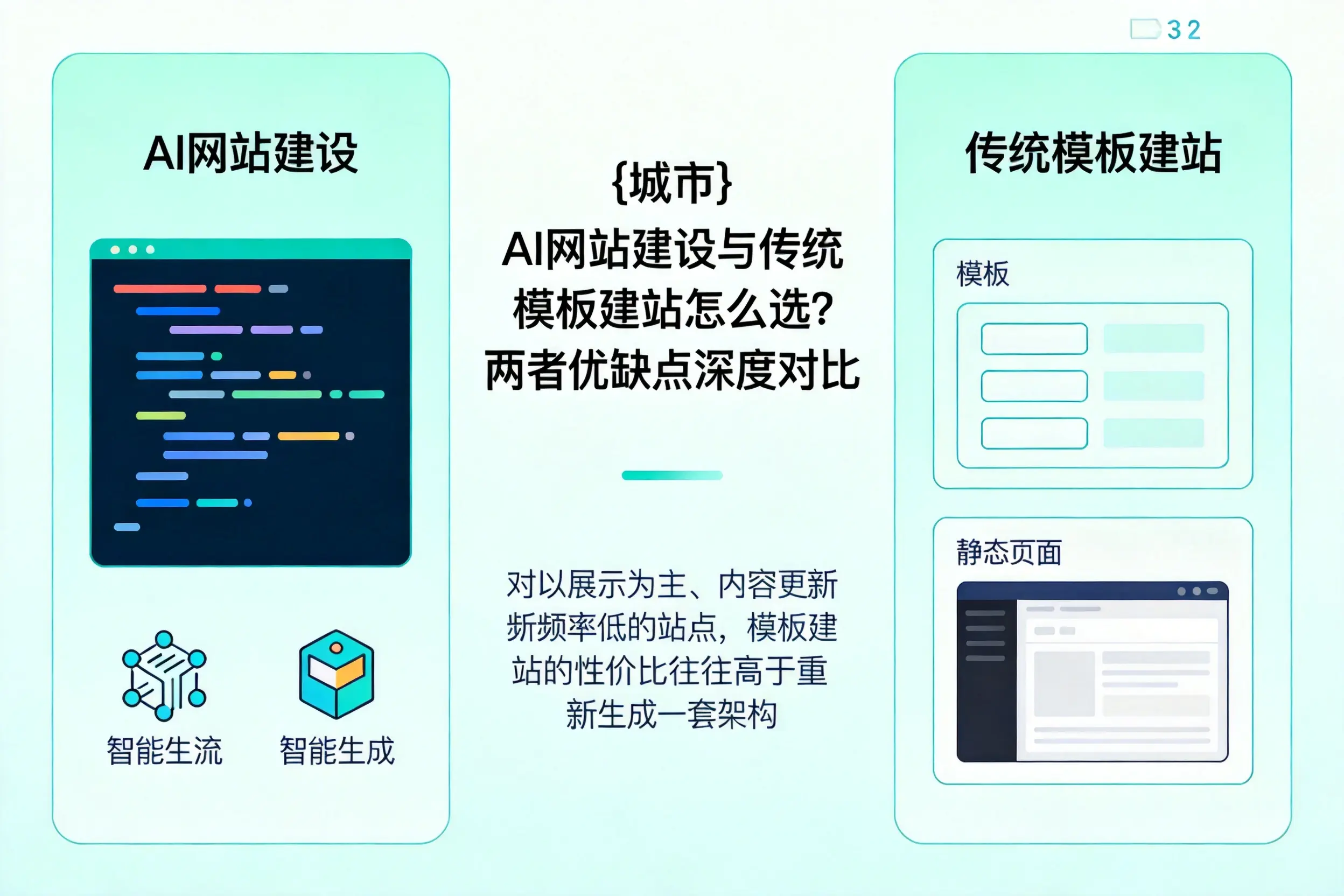 宜春AI网站建设与传统模板建站怎么选?两者优缺点深度对比